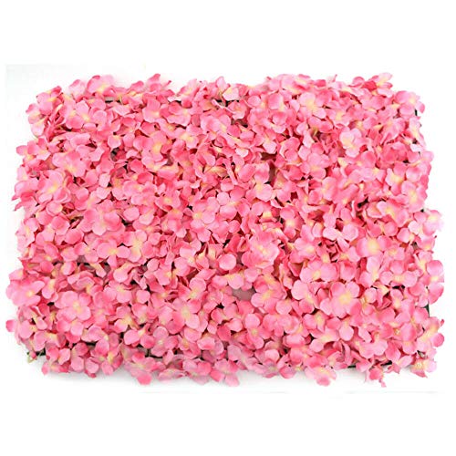 Futchoy Künstliche Blumen Wand Hochzeit Hintergrund Dekor 10/20 Stück 3D Künstliche Hortensie Blumendekor, Rosa 40 * 60cm (20) von Futchoy