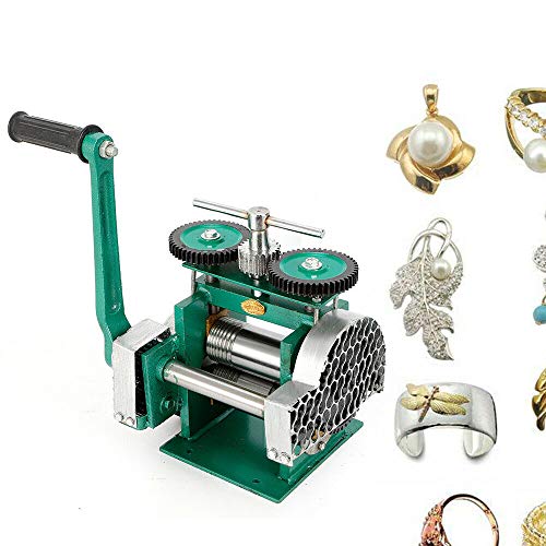 Futchoy Manuelle Walzwerk Schmuck Presse Rollen Mühle Herstellung Maschine 85mm, Der Griff Lässt Sich Leicht Drehen, Edelstahllegierung von Futchoy