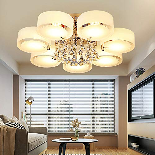 Futchoy Modern Deckenlampe Kristall Kronleuchter LED Deckenleuchte 3 Flammig E27 von Futchoy