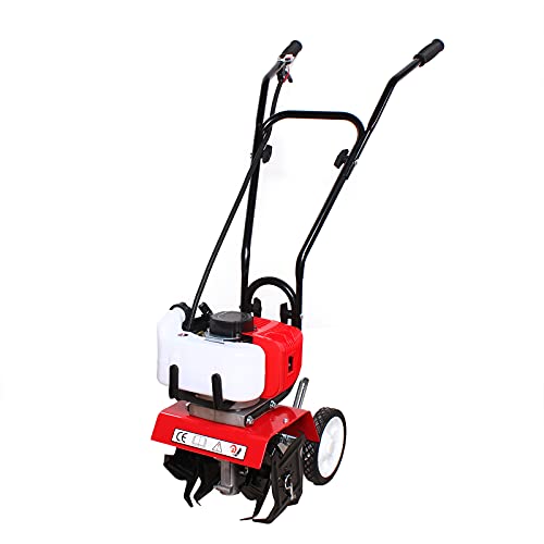 Gartenfräse Benzin - Futchoy 1.9KW Gartenhacke - 35 cm Arbeitsbreite - 2-Takt Motor - 100 mm Arbeitstiefe - Ackerfräse Bodenfräse Bodenhacke Kultivator mit Räder Gartenfräse Benzin - Futchoy 1.9KW Gartenhacke - 35 cm Arbeitsbreite - 2-Takt Motor - 100 mm Arbeitstiefe - Ackerfräse Bodenfräse Bodenhacke Kultivator mit Räder von Futchoy