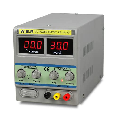 Labornetzteil Regelbar Trafo Netzgerät Lab DC Netzteil Strommessgeräte 0-15V Stabilisiertes Schaltnetzteil, Strommessgerät, Überlast- & Kurzschlussfest von Futchoy