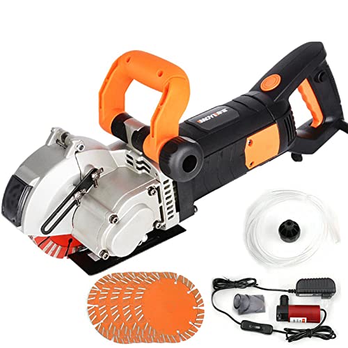 Mauernutfräse 4800W 6000 U/min Elektrische Schlitzfräse Mauerfräse Staubfreie Wandfräse Schlitzmaschine Betonnutschneidemaschine Nutfräser mit 5x 133mm Trennscheiben Nuttiefe 42mm Nutbreite 40mm Mauernutfräse 4800W 6000 U/min Elektrische Schlitzfräse Mauerfräse Staubfreie Wandfräse Schlitzmaschine Betonnutschneidemaschine Nutfräser mit 5x 133mm Trennscheiben Nuttiefe 42mm Nutbreite 40mm von Futchoy