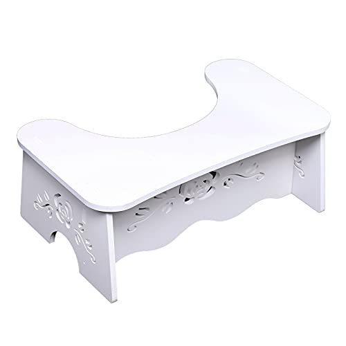 Toilettenhocker Toilettenhilfe rutschfest Wc Schemel Weiß Toilettenstuhl Ergonomisch Für Perfekte Haltung Toilette Unterstützt Den Von Ärzten Empfohlenen 35° Winkel von Futchoy