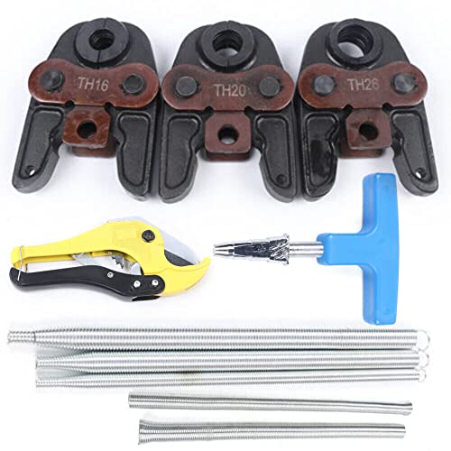 Werkzeugset mit Presszangen, Pressbacken TH16 TH20 TH26 für Verbundrohr Systeme Zangen-Sets Länge 150 mm Breite 101 mm für Verbundrohr Radialpresse Werkzeugset Rohrpresszange Crimpzange Werkzeugset mit Presszangen, Pressbacken TH16 TH20 TH26 für Verbundrohr Systeme Zangen-Sets Länge 150 mm Breite 101 mm für Verbundrohr Radialpresse Werkzeugset Rohrpresszange Crimpzange von Futchoy
