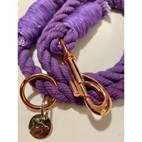 string Leash "Grape Dance" - Seil Leashcotton Hund | Nautical Dog Hundeführung Haustierzubehör Solid Brass von FuterkowcyPL