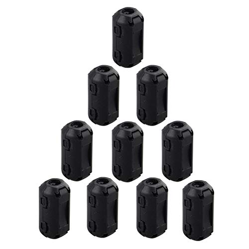 Futheda 10 Stück 3 mm Innen Durchmesser Wechselrahmen Ferrit Ring Core störsicher-Filter RFI EMI Rauschunterdrücker Kabel-Clip Schwarz Futheda 10 Stück 3 mm Innen Durchmesser Wechselrahmen Ferrit Ring Core störsicher-Filter RFI EMI Rauschunterdrücker Kabel-Clip Schwarz von Futheda