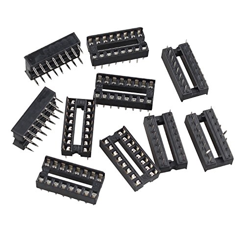 Futheda 10pcs 16 Pin 2,54 mm Pitch Dip/Dil IC Sockets Lötversion Adapter von Futheda