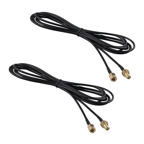 Futheda 2 Stück RP-SMA-Stecker auf RP-SMA-Buchse WLAN Antennen Verlängerungskabel 3M RG174 Koaxialkabel für WLAN Router Gateway FPV Antenne Kabellose LAN PCI Karte Futheda 2 Stück RP-SMA-Stecker auf RP-SMA-Buchse WLAN Antennen Verlängerungskabel 3M RG174 Koaxialkabel für WLAN Router Gateway FPV Antenne Kabellose LAN PCI Karte von Futheda