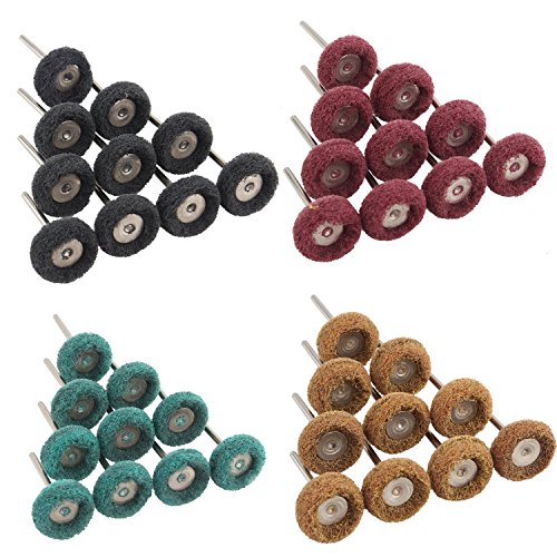 Futheda 40 Stück 3 mm Körnung Finishing Abrasiv Schaft Edelstahl Stärkungszauber Polieren Polieren Compound Zubehör Räder Set Tasse Pen Drahtbürste für Dremel Rotary Werkzeug Futheda 40 Stück 3 mm Körnung Finishing Abrasiv Schaft Edelstahl Stärkungszauber Polieren Polieren Compound Zubehör Räder Set Tasse Pen Drahtbürste für Dremel Rotary Werkzeug von Futheda