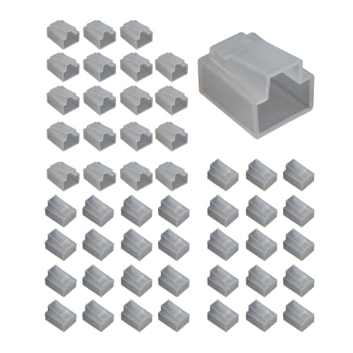 Futheda 50 Stück RJ45-Steckverbinder Anti-Staub-Abdeckkappe Protector Ethernet Kabelstecker Schutzhülle für RJ45 Pass Through Stecker Netzwerk Cat5e Cat6 Cat7 Internet LAN Patch Cord Transparent Futheda 50 Stück RJ45-Steckverbinder Anti-Staub-Abdeckkappe Protector Ethernet Kabelstecker Schutzhülle für RJ45 Pass Through Stecker Netzwerk Cat5e Cat6 Cat7 Internet LAN Patch Cord Transparent von Futheda