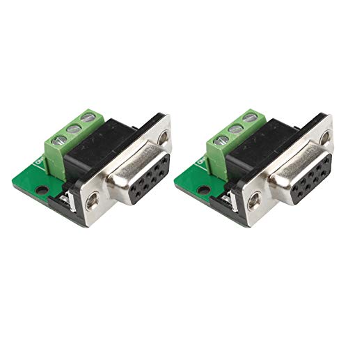 Futheda D-Sub DB9 Schnittstellen-Breakout-Board-Stecker, 9-polig, 2-reihig, weiblich, RS-232, serieller Anschluss, lötfrei, 2 Stück Futheda D-Sub DB9 Schnittstellen-Breakout-Board-Stecker, 9-polig, 2-reihig, weiblich, RS-232, serieller Anschluss, lötfrei, 2 Stück von Futheda