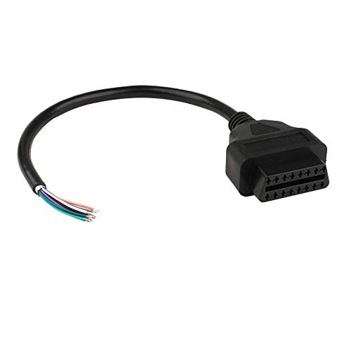 Futheda OBD-II 16-poliges Kabel zum Ende, offener Stecker, OBD2-Buchse, 16-poliges Stecker, rundes Verlängerungskabel, 30 cm Futheda OBD-II 16-poliges Kabel zum Ende, offener Stecker, OBD2-Buchse, 16-poliges Stecker, rundes Verlängerungskabel, 30 cm von Futheda