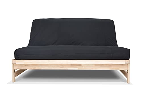 Schlafsofa A-Frame, Futon aus Baumwolle und schwarzem Bezug von Futon On Line
