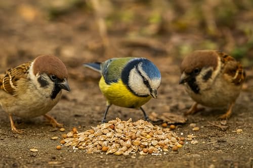 10 Kg (4 x 2,5 kg) Fettfutter Vogelfutter Wildvogelfutter von Futterbauer