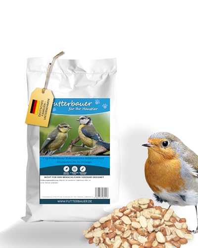 Futterbauer Erdnüsse teilblanchiert 5 kg, Ambrosia-kontrolliertes Vogelfutter von Futterbauer