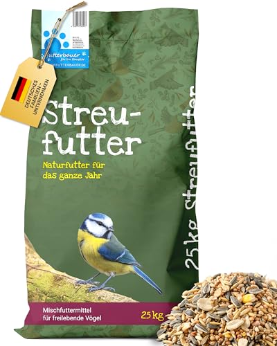 Futterbauer 25kg Winterstreufutter für Vögel, Premium Wildvogelfutter für den Winter, Energiereiches Streufutter für Wildvögel Futterbauer 25kg Winterstreufutter für Vögel, Premium Wildvogelfutter für den Winter, Energiereiches Streufutter für Wildvögel von Futterbauer