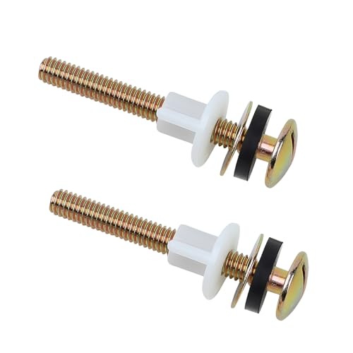 2 Stück Toilettensitz Scharnier Beschläge, Universal Toilettensitz Schrauben, WC-Sitz Scharniere Set, Toilettensitz Muttern und Schrauben für Meisten Top-Fix Toilettendeckel von Futuhada