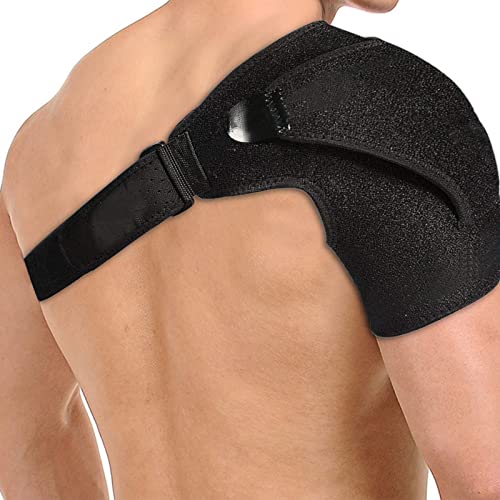 Futuhada Schulterbandage Verstellbare, Schulterstütze mit Druckpolster, Arm Wegfahrsperre Schulterstabilität und Erholung Schulter Unterstützung Bandage für Herren und Damen, Schwarz von Futuhada