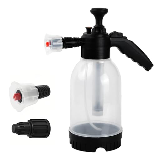Schnee Schaumpistole, Handpumpe Schaumsprüher,Schneeschaum Pumpe up Sprüher, 2l Durchscheinende Wasserflasche mit Skala, Autowaschsprüher, Auto-Detaillierung, Haushaltsreinigung von Futuhada