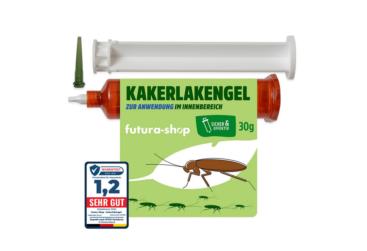 Futura-Shop Insektenvernichtungsmittel Schabengel Schaben Kakerlaken Köder Gel Schabenbekämpfung, 30 g, Schabenmittel von Futura-Shop