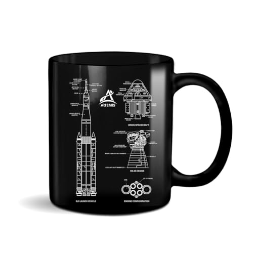 Future of Flight NASA Artemis Space Launch System Tasse, 325 ml, Schwarz von Future of Flight