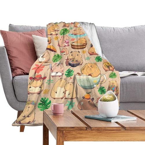 Capybara Flauschige Decke Capybara Decke Überwurfdecke Weiche Tier Flanell Decke Sofa Decke Langlebig Reisedecke Tierliebhaber Raumdekoration Capybara Geschenk Für Frauen Männer Capybara Geburtstagsge von Fuuxtci