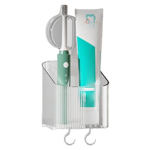 Fuuxtci Badezimmer-Wandbehälter, Wand-Duschorganisator - Badezimmer-Aufbewahrungsbehälter ohne Bohren mit Saugnapf - Handtuch-Organisationsregal mit unteren Abflusslöchern und kleinen Haken für von Fuuxtci