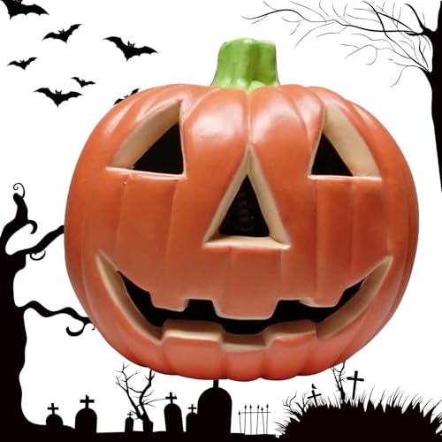 Fuuxtci Große Kürbislaterne,Große batteriebetriebene Halloween-Kürbis-Gesichtsleuchte für den Innenbereich | Halloween-Heimdekoration für Wohnzimmer, Rasen, Tisch, Schlafzimmer und Terrasse von Fuuxtci