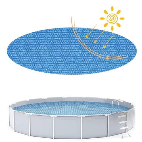 Fuuxtci Pool Solarfolie, Poolheizung, Pool Solarabdeckplane Rund, Poolabdeckung Poolplane Solarplane Rund Für Unterirdische Oder Oberirdische Schwimmbäder von Fuuxtci