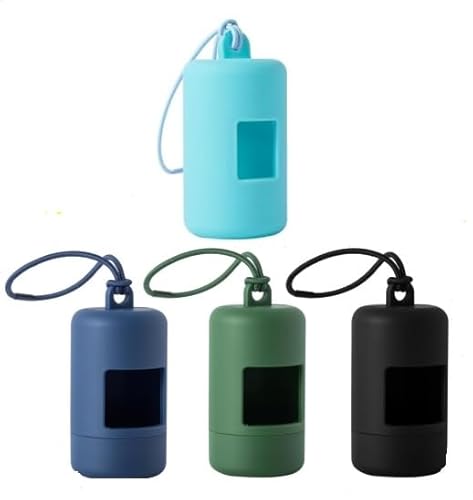 FuxFuis 4 Stück Kotbeutelspender Hundebeutelspender, ABS Hundekotbeutel Spender 9 * 4.5cm Halter für Hund-Kotbeutel Wiederverwendbar Hundekotbeutelhalter Tragbar Kotbeutelspender für Hundeleine von FuxFuis
