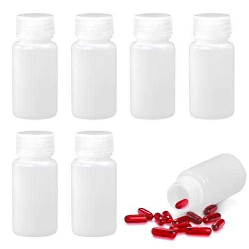 FuxFuis 6 Stück Flasche Kunststoff Weithalsflasche Kunststoff-flasche mit Breiter Öffnung, HDPE-Flasche 60ml Labor-Reagenzflasche Pröbchen Fläschchen Laborflasche für Medikamente Chemische Reagenzien FuxFuis 6 Stück Flasche Kunststoff Weithalsflasche Kunststoff-flasche mit Breiter Öffnung, HDPE-Flasche 60ml Labor-Reagenzflasche Pröbchen Fläschchen Laborflasche für Medikamente Chemische Reagenzien von FuxFuis