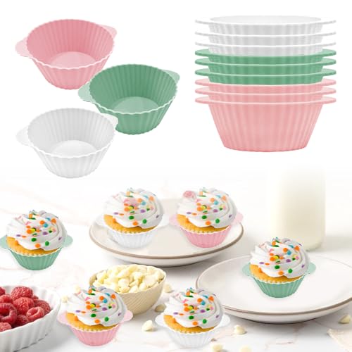Silikonformen für Muffins, FuxFuis 12 Stück Muffinform Silikon Backform Wiederverwendbare Air Fryer Cupcake Formen BPA-frei Muffin Form 3 Farben Klein Silikon-Muffinform für Kuchen Pudding Muffins Silikonformen für Muffins, FuxFuis 12 Stück Muffinform Silikon Backform Wiederverwendbare Air Fryer Cupcake Formen BPA-frei Muffin Form 3 Farben Klein Silikon-Muffinform für Kuchen Pudding Muffins von FuxFuis