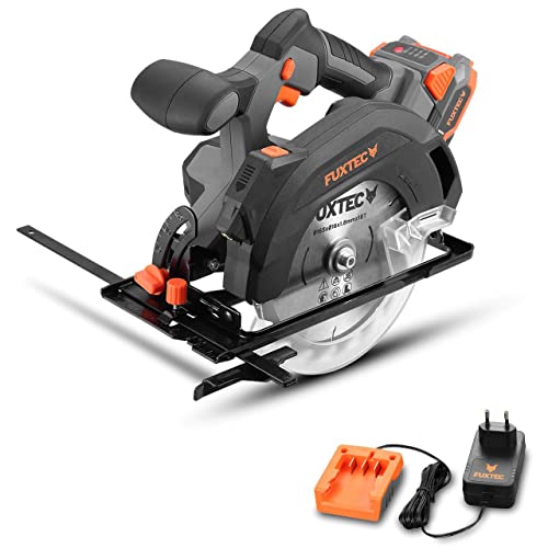 FUXTEC 20V Akku Handkreissäge FX-E1CS20-SET – Sägeblatt Ø 165mm / Schnitttiefe 38-55mm / Schnittwinkeleinstellung - Kreissäge inkl. Li-Ion Akku und Ladegerät FUXTEC 20V Akku Handkreissäge FX-E1CS20-SET – Sägeblatt Ø 165mm / Schnitttiefe 38-55mm / Schnittwinkeleinstellung - Kreissäge inkl. Li-Ion Akku und Ladegerät von Fuxtec