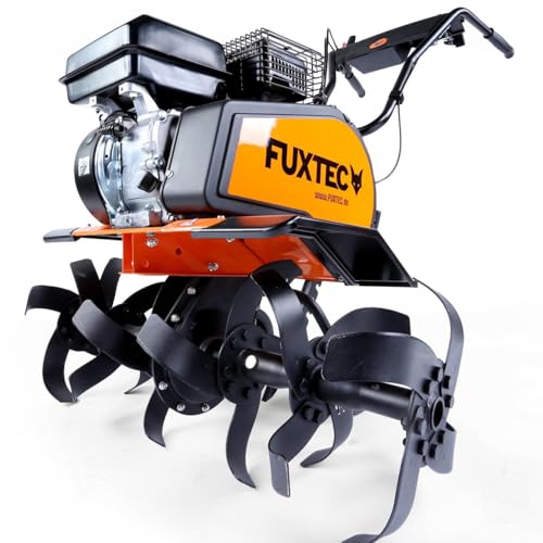 FUXTEC Benzin Gartenfräse FX-AF1212 Motorhacke Ackerfräse Bodenfräse Bodenhacke Kultivator mit Räder, mit 212cc Hubraum und bis zu 85cm Arbeitsbreite - Test in der Oberklasse mit Note 1,4 von Fuxtec