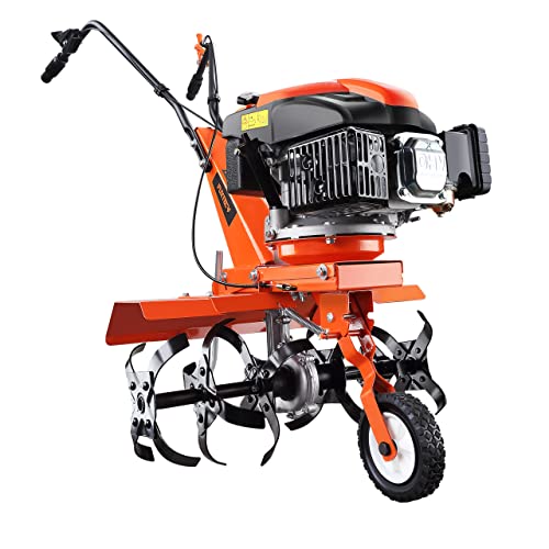 FUXTEC Benzin Gartenfräse Set FX-AF1139 inkl Breitenerweiterung Motorhacke Ackerfräse Bodenfräse Bodenhacke Kultivator mit Räder 139ccm 2,2KW von Fuxtec