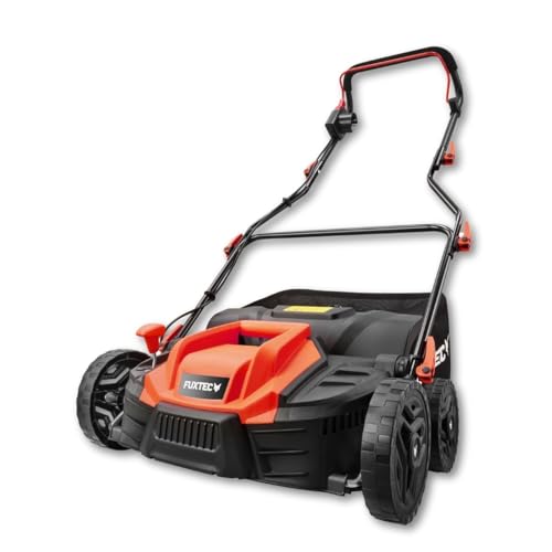 FUXTEC Elektro-Vertikutierer FX-EV360, Rasenlüfter mit 1500 W Power, 36 cm Arbeitsbreite und Tiefeneinstellung in 5 Stufen, 45 L Grasfangkorb von Fuxtec
