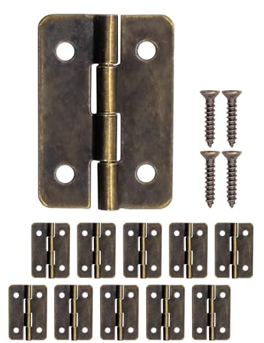 FUXXER® Antike Mini-Scharniere, Metall-Scharniere, Vintage Design, 30x21 mm, 10er Set von Fuxxer