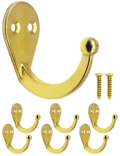 Fuxxer® - Klassische Eisen-Haken, Garderoben-Haken, Kleider-Haken (Gold) von Fuxxer