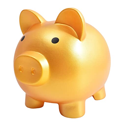 Fuyamp Niedliches Sparschwein für Kinder, um Geld zu schätzen, als Andenken für Kinderzimmer, niedliche Münz-Spardose, Münzen, Bargeld, lustiges Geschenk für Kinder (Gold) von Fuyamp