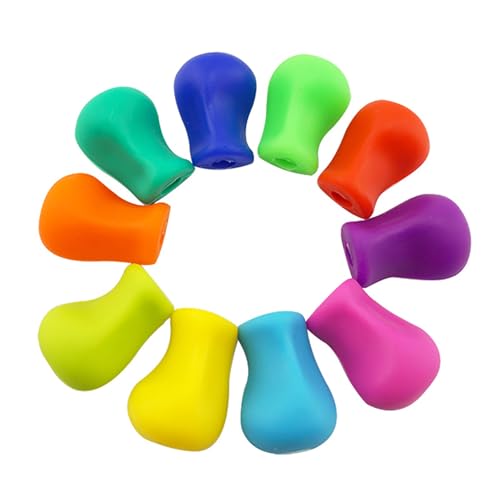 10 Stück Schreibhilfe für Stift Kinder,Silikon Ergonomische Schreiblernhilfe Grip, Schreibhilfe für Stift Kinder 10 Farben,Grip Schreiblernstift Bleistift,Stifthaltung Hilfe Bleistift Griffe. von FuzlPnag