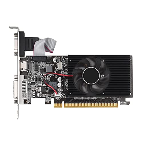 Fuzzbat GT210 1GB GDDR3 64Bit Grafikkarte PClE X16 2.0 GPU Computer Grafikkarte DVI-D+VGA + HD Desktop Grafikkarte von Fuzzbat