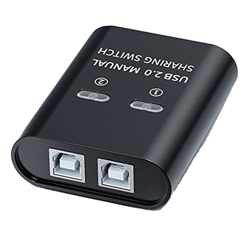 Fuzzbat USB-Hub mit 2 Anschlüssen, 2 Computer, Teilen Sie U-Disk-Drucker, 2-in-1-Out-USB-2.0-Sharer von Fuzzbat