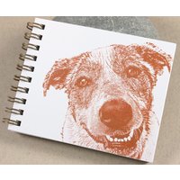 Hunde-Mini-Tagebuch, Kleines Unliniertes Notizbuch, Rosttinte von FuzzyMug