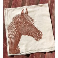 Pferd Geschirrtuch - Braune Tinte Siebdruck Unpapier Handtuch Umweltfreundliche Küchenhandtücher Mehlsack Pferd Geschirrtuch - Braune Tinte Siebdruck Unpapier Handtuch Umweltfreundliche Küchenhandtücher Mehlsack von FuzzyMug