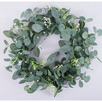 Eukalyptuskranz 50cm, Weihnachtskranz, Ganzjahreskranz, Künstlicher Lämmerohrkranz, Stoffkranz, Schlichtes Grün, Großer Türkranz Eukalyptuskranz 50cm, Weihnachtskranz, Ganzjahreskranz, Künstlicher Lämmerohrkranz, Stoffkranz, Schlichtes Grün, Großer Türkranz von FuzzyRoomFashion