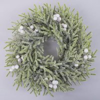 Verschneiter Tannenkranz Mit Weißen Beeren 40cm, Künstlicher Kiefernkranz, Weihnachtsgrün, Weißer Kranz Für Haustür, Zedernkranz Verschneiter Tannenkranz Mit Weißen Beeren 40cm, Künstlicher Kiefernkranz, Weihnachtsgrün, Weißer Kranz Für Haustür, Zedernkranz von FuzzyRoomFashion