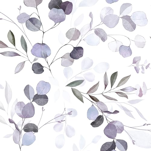 Fvlow Tapete mit violetten Blättern zum Abziehen und Aufkleben, Vintage-Blatt-Tapete, Vinylfolie, Küche, Arbeitsplatte, selbstklebend, dick, grünes Blumenmuster, für Schlafzimmer, Möbelaufkleber, Fvlow Tapete mit violetten Blättern zum Abziehen und Aufkleben, Vintage-Blatt-Tapete, Vinylfolie, Küche, Arbeitsplatte, selbstklebend, dick, grünes Blumenmuster, für Schlafzimmer, Möbelaufkleber, von Fvlow