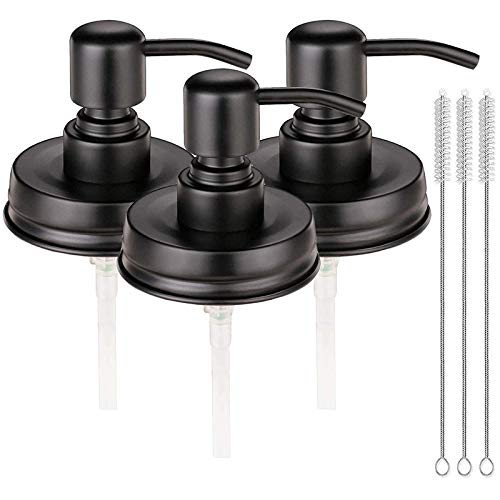 Fvoagaou Seifen Deckel, Rostfreie Pumpe und Deckel für Einmach GläSer oder Andere DIY Lotion Seifen, 3 Pack von Fvoagaou