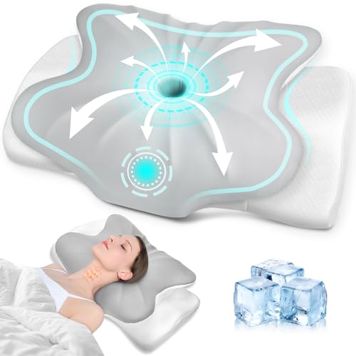 Fwiull Nackenkissen Kopfkissen, Anti Schnarch Kissen, Memory Foam Kissen Ergonomisches, Nackenstützkissen Orthopädisches, Nackenkissen Seitenschläfer für Seiten, Rücken & Bauchschläfer von Fwiull
