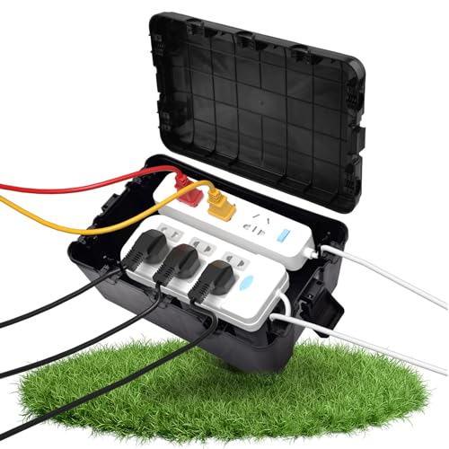 Wasserdichte Kabelbox,Garten kabelbox wasserdicht für den Außenbereich,IP54 Safe Box - Sicherheitsbo(32 x 22 x 13cm),Wetterfeste kabelbox Verlängerungskabel Abdeckungen Schützen Steckdose von Fwiull